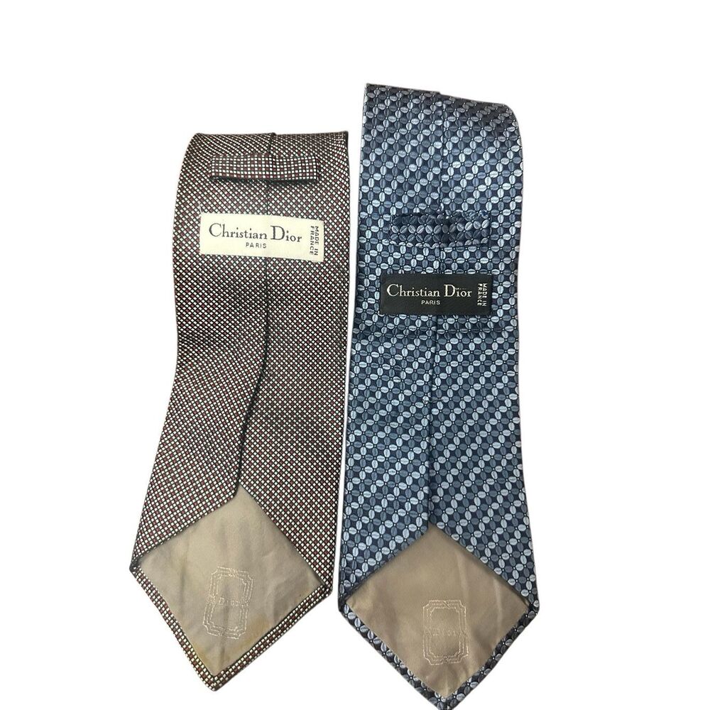 Christian Dior silk tie  Made in France lot of two